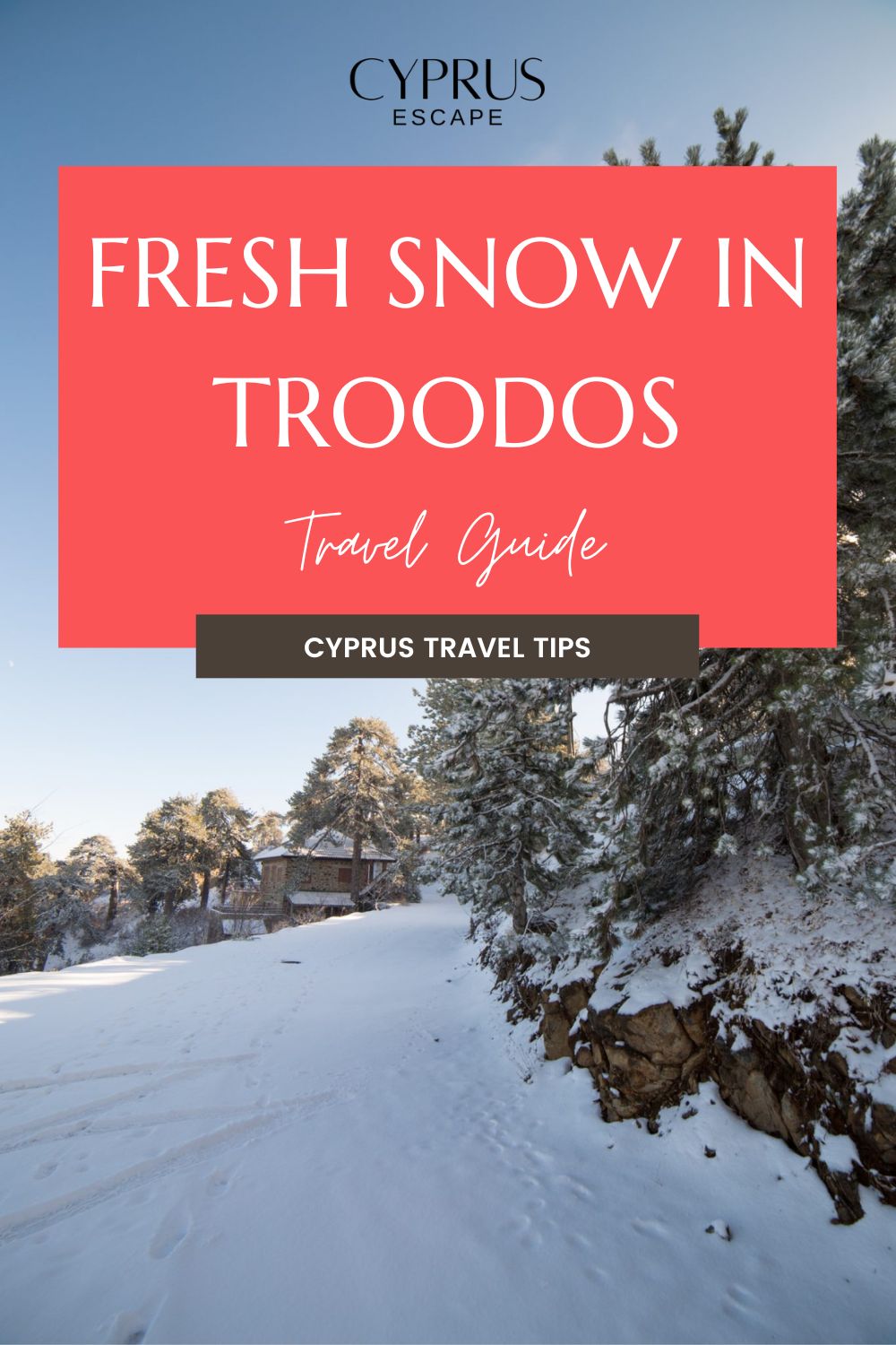 pinterest post for an article about fresh show in troodos