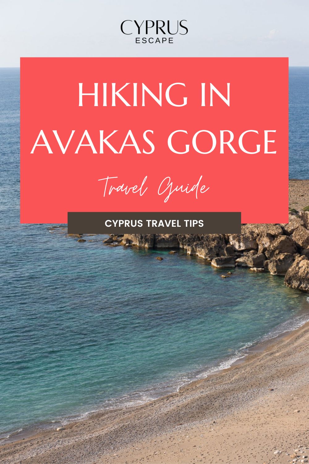 a pinterest post for an article about hiking in avakas gorge