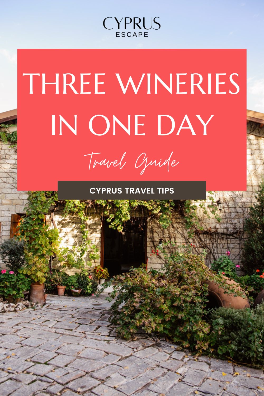 pinterest image for an article about three wineries in one day