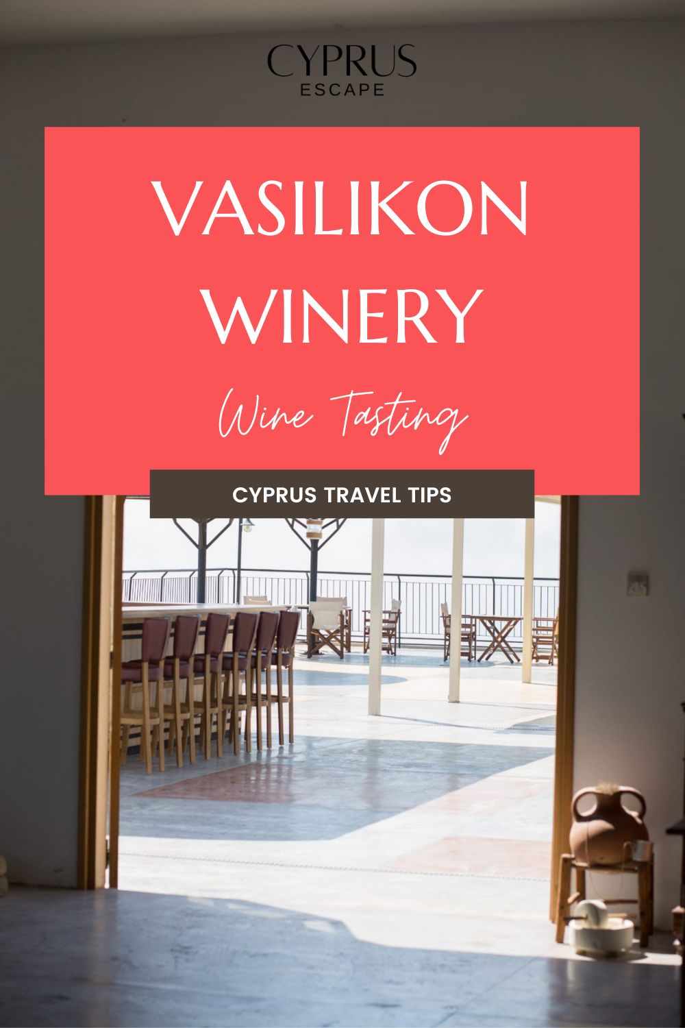 a pinterest post for an article about vasilikon winery