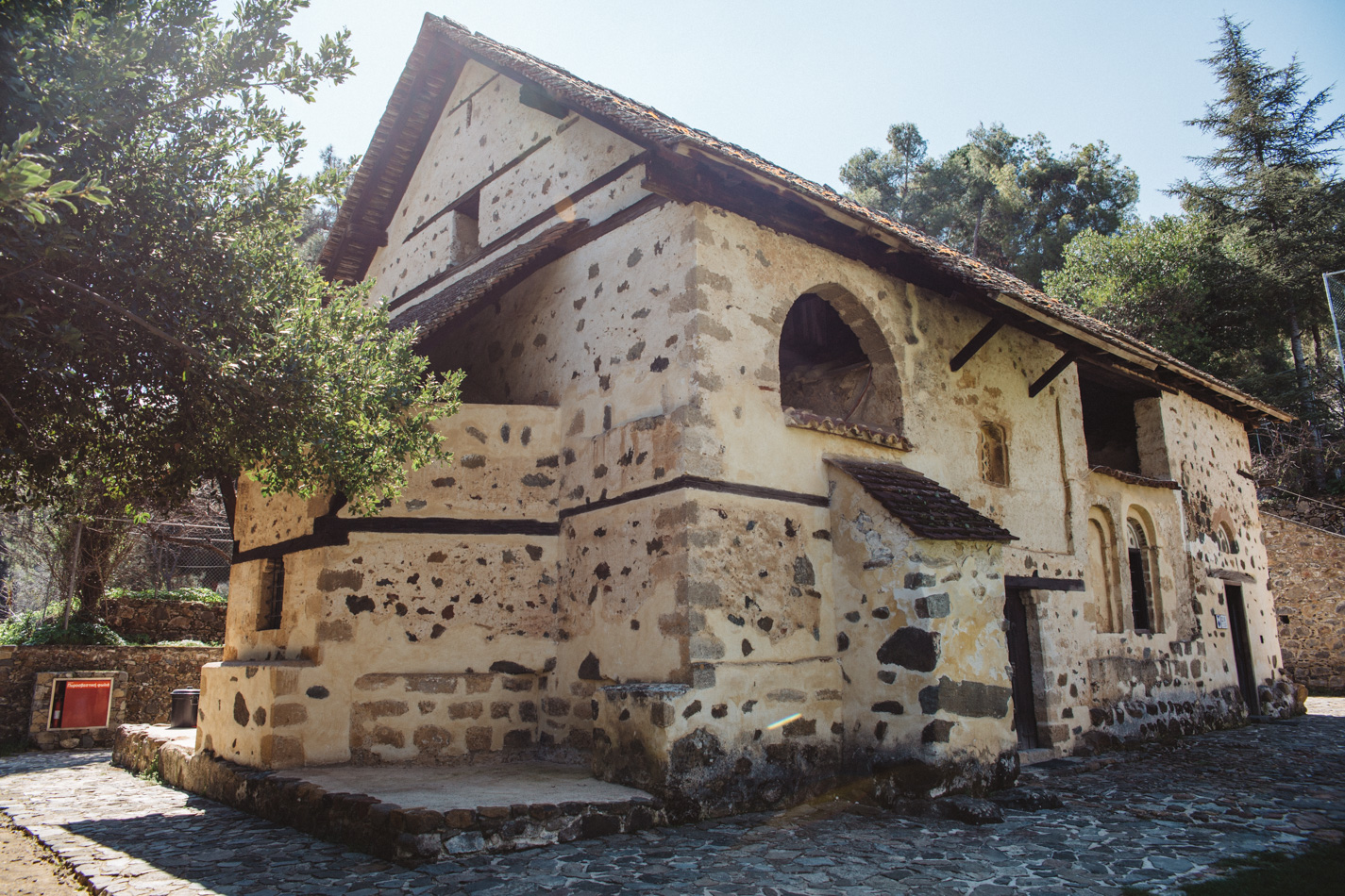 Small church near Kakopetria village in Troodos region, Cyprus