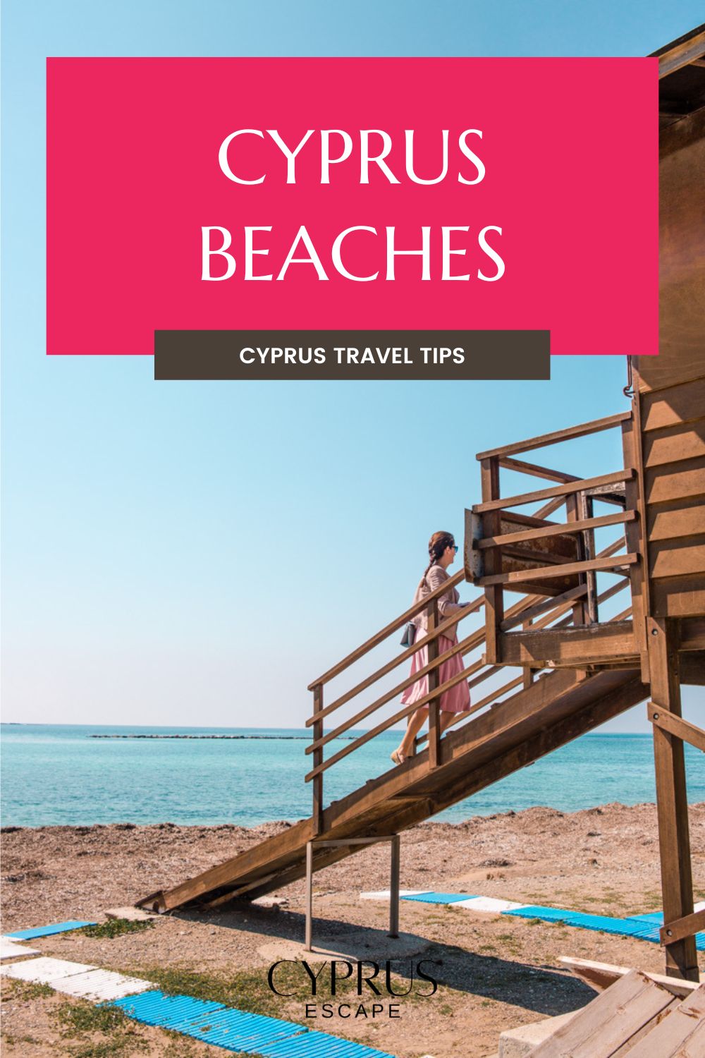 pinterest image for an article about cyprus beaches