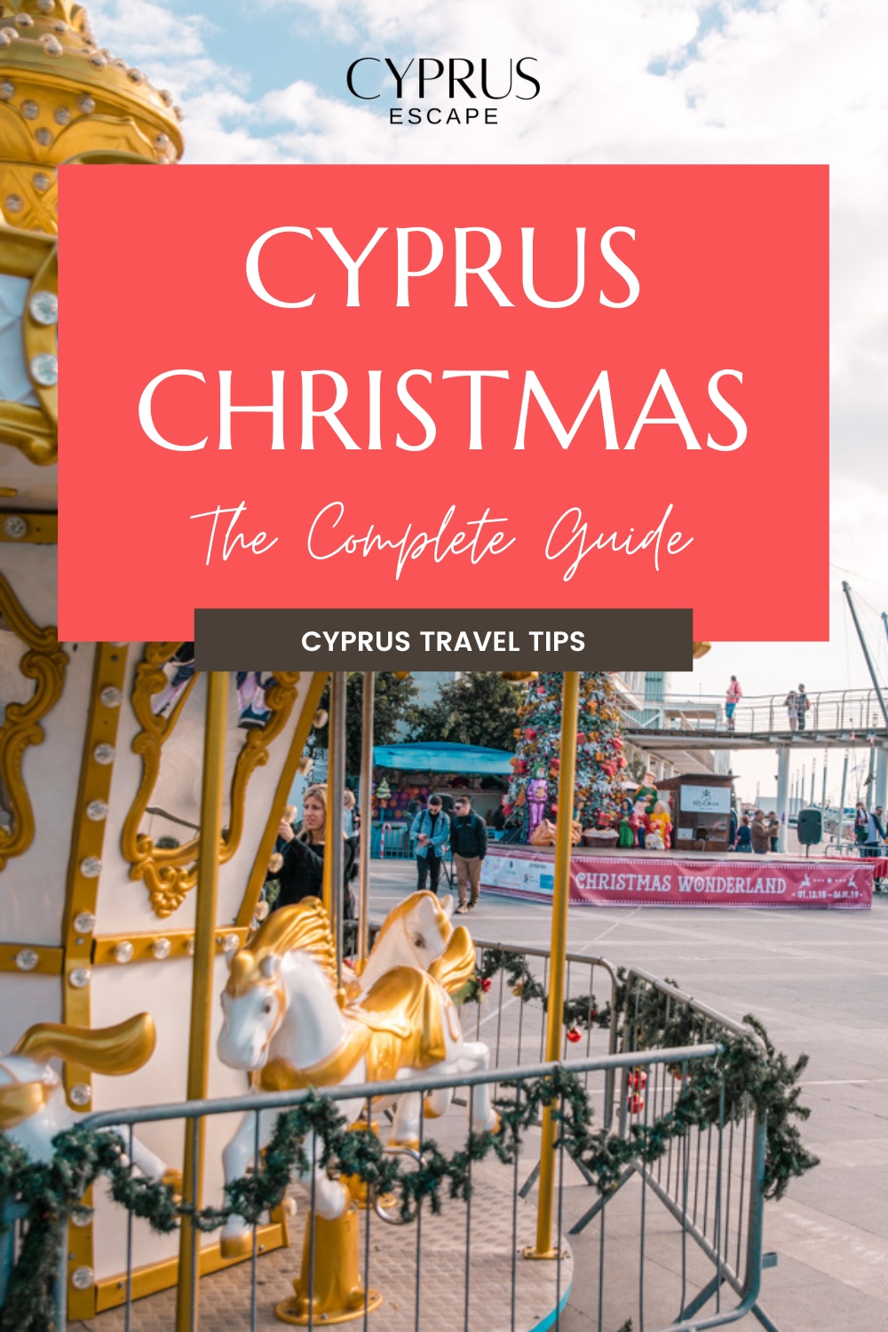 pinterest image for an article about Cyprus Christmas