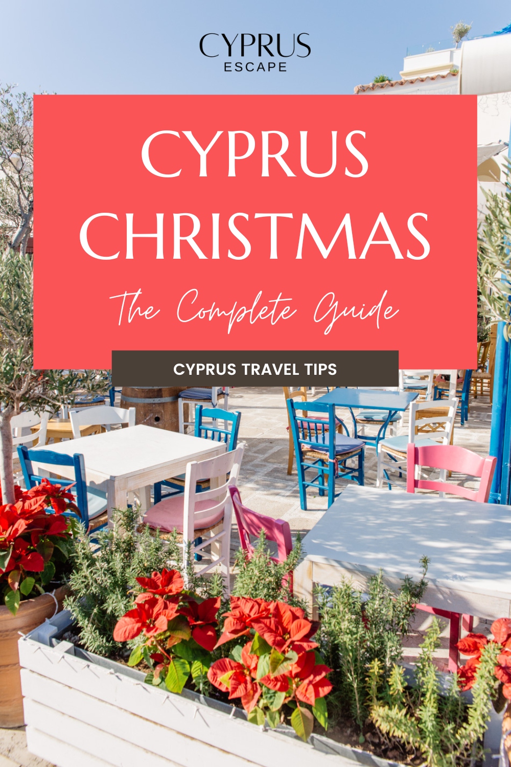 pinterest image for an article about Cyprus Christmas