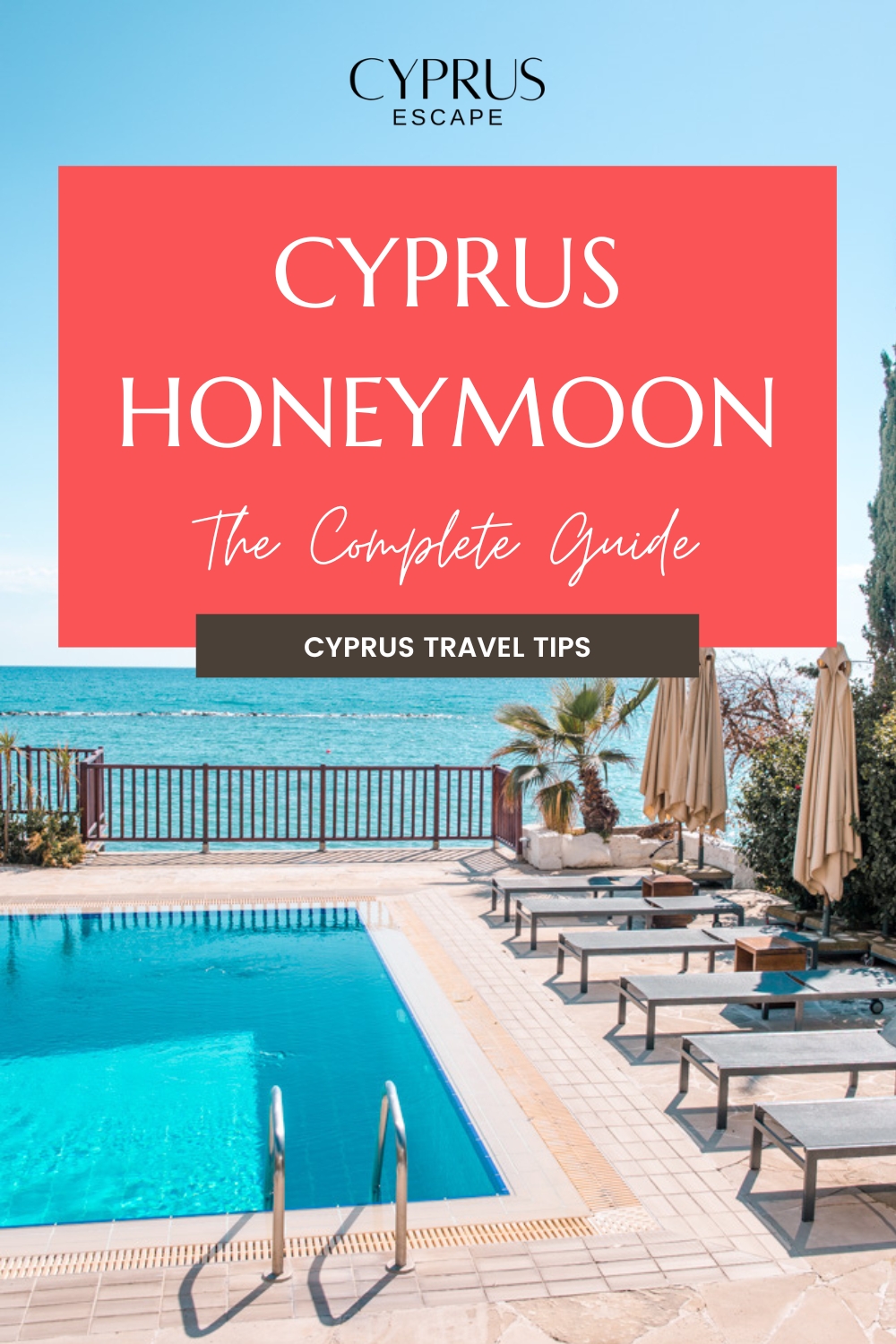 pinterest image for an article about cyprus honeymoon