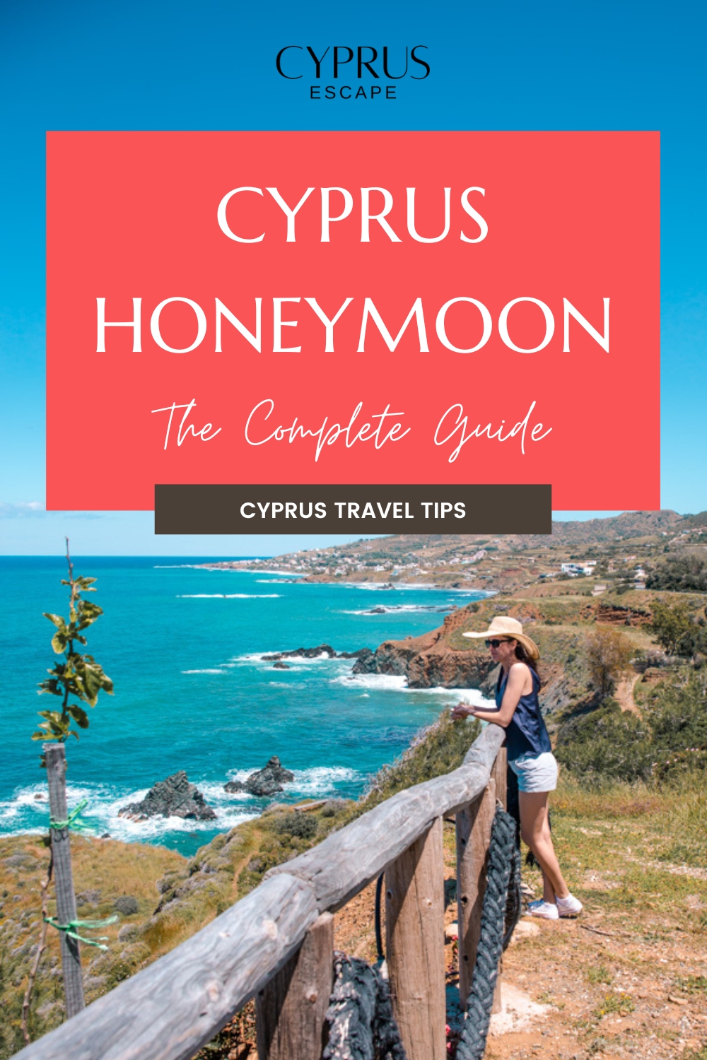 pinterest image for an article about cyprus honeymoon
