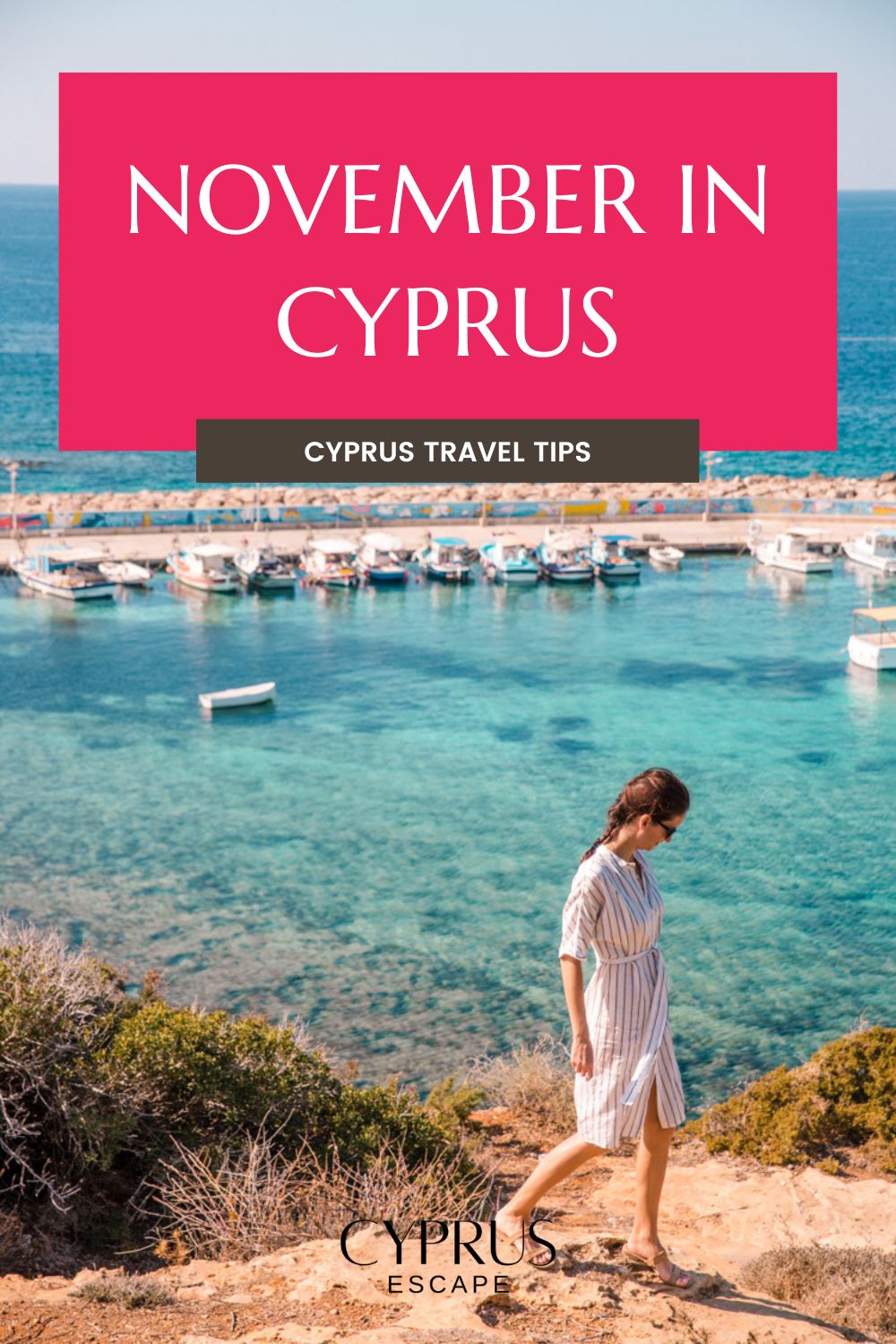 pinterest image for an article about november in cyprus