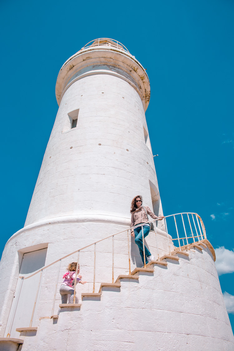 The lighthouse of the Archaeological park in Paphos